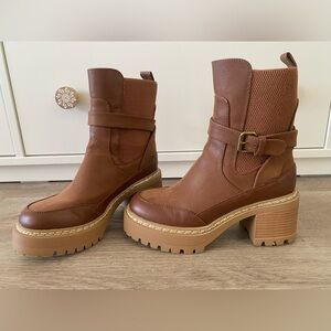 MIA Chunky Heel Brown Boots